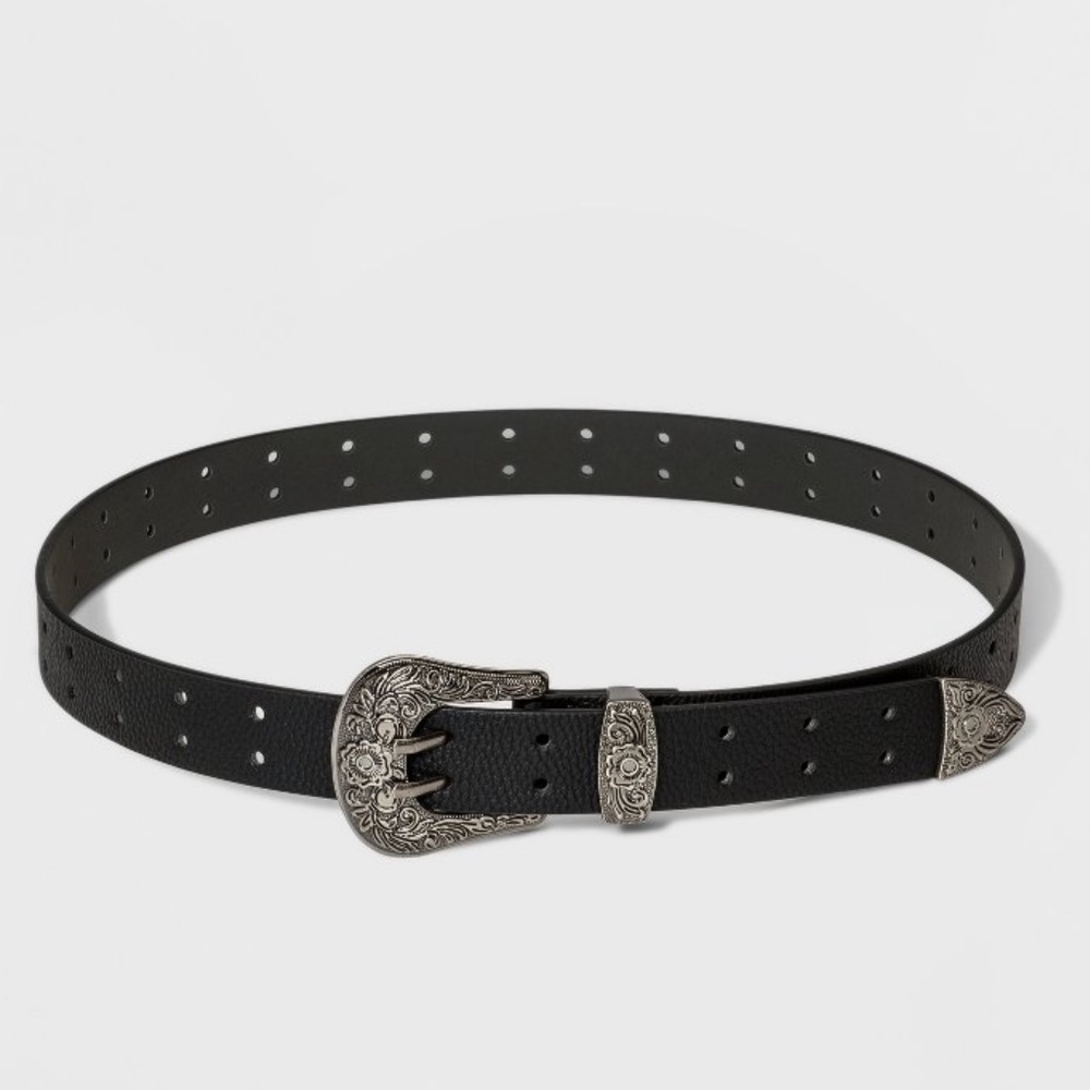 Wild fable double perf western belt, size small
